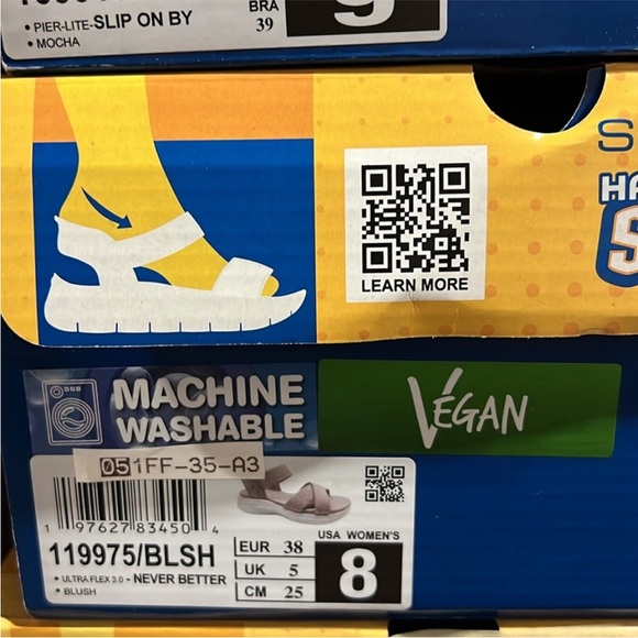 Skechers NEW Hands Free Slip in Ultra Flex Never Better Sandals in Blush pink 8 - Picture 6 of 6